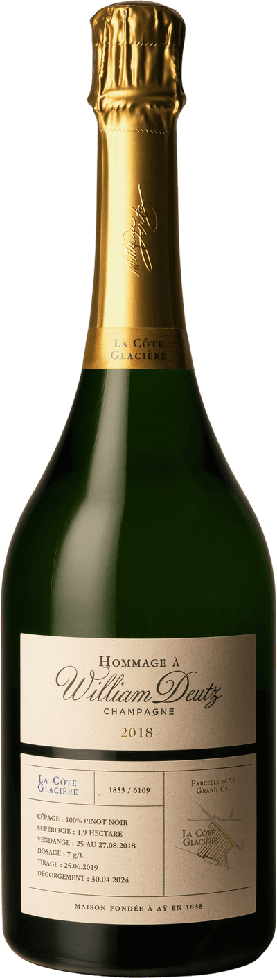 Champagne Deutz Hommage à William Deutz La Cote Glaciere 2018
