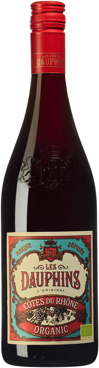 Les Dauphins Côtes du Rhône Organic Rouge 2025
